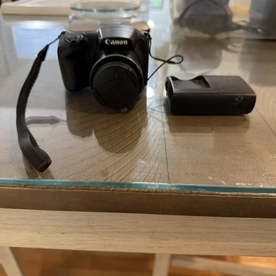 Canon PowerShot SX400 IS 16.0MP Digital Camera - Black w/ battery and charger - Image 1 of 4