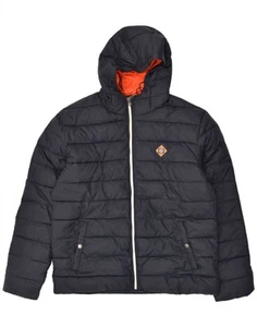 JACK & JONES Mens Hooded Padded Jacket UK 44 2XL Navy Blue Nylon BA94 - Picture 1 of 4