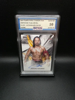 Shinsuke Nakamura #A-SN (2019) Topps WWE Undisputed Auto /199 - Graded 10 [FCGS] - Image 1 of 2
