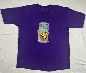 Vintage 80s Y2K Belize Central America Frogs Purple Tee T-Shirt Single Stitch - Bild 1 von 24