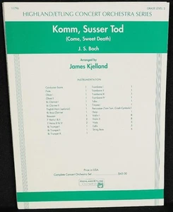 Komm Susser Tod Sheet Music Score Book J.S. Bach Etling Concert Orchestra - Picture 1 of 7