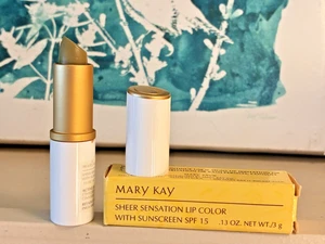 Mary Kay Sheer Sensation Lip Color Upbeat Beige 3588 SPF 15 Sunscreen NEW in Box - Picture 1 of 8