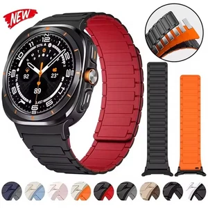 Silicone Band Bracelet for Samsung Galaxy Watch Ultra 47mm 2025 Magnetic Strap - Picture 1 of 50