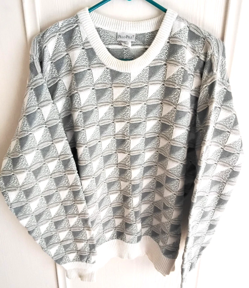 Suéter Pelo Pilz Para Hombre Cuello Redondo Crema - Gris Alemania Occidental Talla M Foto 1 de 4