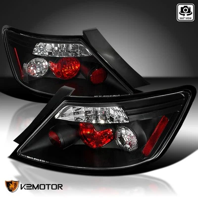 Fits 2006-2011 Honda Civic 2Dr Coupe Black Tail Lights Brake Lamps Left+Right Foto 1 de 4