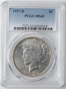 1927-D Peace Dollar PCGS MS-63 $1 - Picture 1 of 4