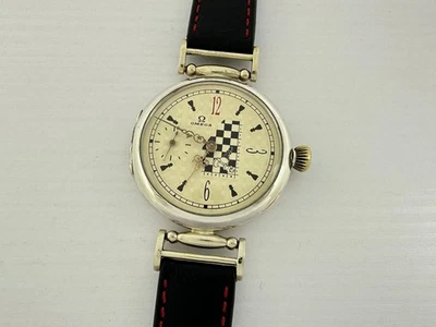 Omega Chess Antique 1916-1923 Swiss Amazing Art Deco 0,800 Silver Men Watch - Image 1 of 4