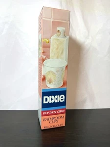 Vintage 1990 Dixie Bathroom Cups 100 3 Oz Sea Shells Open Box - Picture 1 of 3