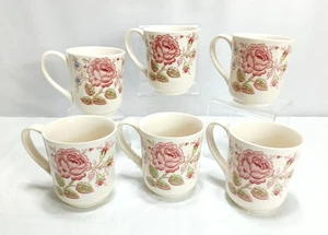 Set of 6 Johnson Brothers Chintz Rose Coffee Cups = England = Ceramic/Porcelain - Picture 1 of 15