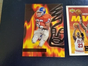 Glyn Milburn Broncos 1996 Topps Gilt Edge NFL ERROR OVERSIZE Blank Back NO NAME - Picture 1 of 3