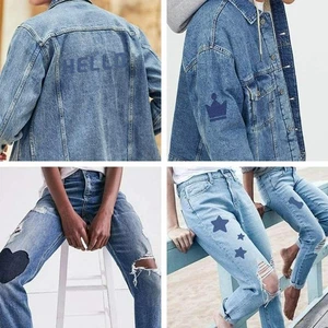 20PCS DIY Iron on Denim Patches Jeans Clothing Repair four colo Kit F0E4 - Picture 1 of 14