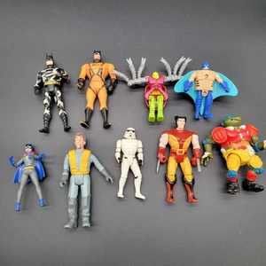 Vintage Konvolut 8 Action Figuren Batman Ninja Turtles Start Wars Transformers - Bild 1 von 10