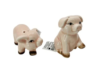 Miniature PIGGIES Salt & Pepper Shakers Set Cracker Barrel Collectible New Gift - Picture 1 of 13