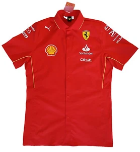 BRAND NEW Puma Scuderia Ferrari F1 2024 Team Shirt L Button-Up NWT red - Picture 1 of 8