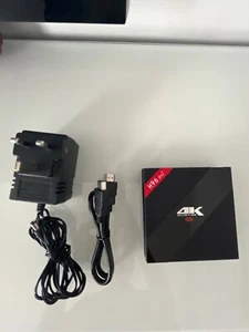 TV BOX ANDROID 4K UHD NO BOX NEVER USED BLACK 60hz no scratches - Picture 1 of 4