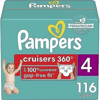 Pampers Cruisers 360 Diapers Size 4 - 116 Count