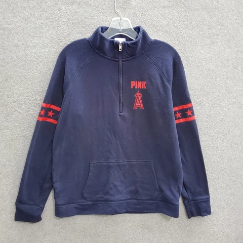 Los Angeles Angels Women Sweatshirt L Navy Bring It Home! PINK Victoria's Secret Cover