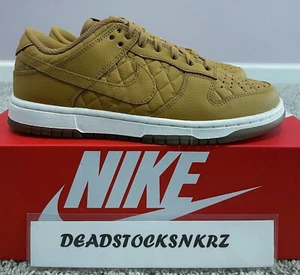 W Nike Dunk Low Quilted Wheat DX3374 700 Unisex Adult Sizes - Picture 1 of 8