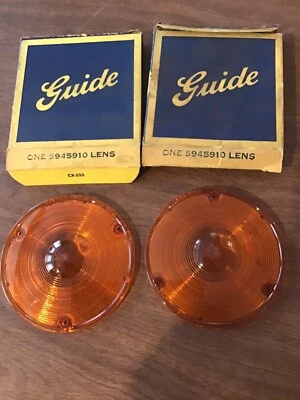 1953-60 Chevrolet Truck Parking Light Lenses.pair. Guide.NOS. 5945910. - Image 1 of 2
