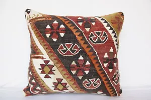 Almohada 18x16, funda de almohada de alta calidad, almohada vintage, almohada Kilim, almohada de lanzamiento - Imagen 1 de 12