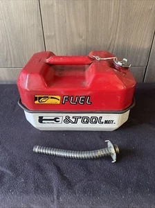 Vintage Blitz Fuel & Tool Mate 1.5 US Gallons Gas Can & Tool Box w/ Spout 1985 - Picture 1 of 11