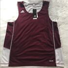 NEW wTag-ADIDAS Maroon/White Practice Jersey M 