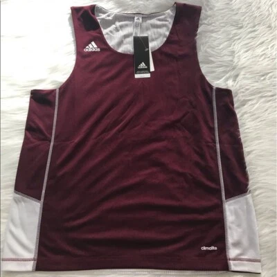 NEW wTag-ADIDAS Maroon/White Practice Jersey M  - Image 1 of 2
