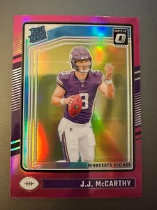 2024 Panini Donruss Optic - Rated Rookie J.J. McCarthy #235 Pink Prizm (RC) - Bild 1 von 2