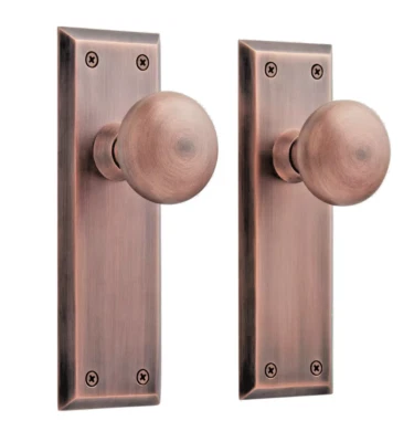 Juego de maniquí de perillas y placas interiores de latón Hubbard Signature Hardware 480933 Foto 1 de 4