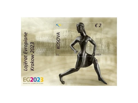 Kosovo Stamps 2023. European Games - Krakow, Poland. Sport. Block MNH Cover