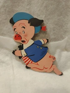 Vintage 1951 Dolly Toy Co This Little Pig #257 RUNNING Mother Goose Pin-ups - Picture 1 of 5
