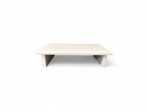 18" CIDS Monitor Stand Pine 3/4" Glossy White 18x12x4.75 Made in USA Riser NEW - Picture 1 of 11