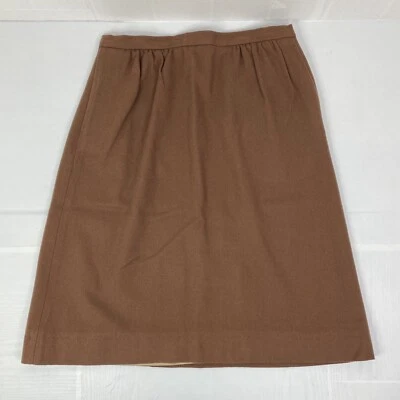 Falda Richard Evans Mujer Talla 12 Marrón Claro Plisada Bolsillos Lápiz DE COLECCIÓN Foto 1 de 4