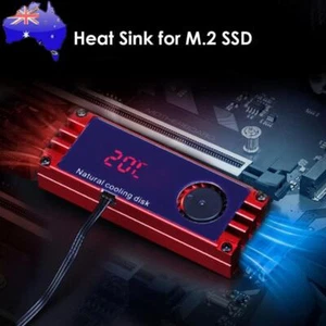Digital Temperature Display M.2 SSD Heatsink Cooler with Turbo Cooling Fan - Afbeelding 1 van 13