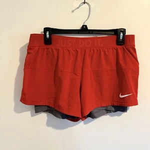 Nike Dri Fit TEMPO Freedom Softball CompressionLined Running Shorts Girls Large - Picture 1 of 8