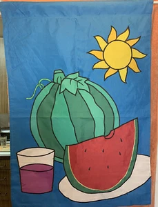 Summer Sliced Watermelon Yard Flag 27 X 38 Inch Garden Decor - Picture 1 of 1