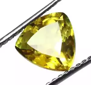 5.90 CT Natürlich Gelbe Saphir Trillion Schliff Zertifiziert Lose Edelstein Mit - Picture 1 of 7