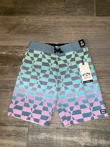 BILLABONG Recycler Sundays Board shorts Boy's size 24/8 Reg NEW Blue/Purple - Picture 1 of 4