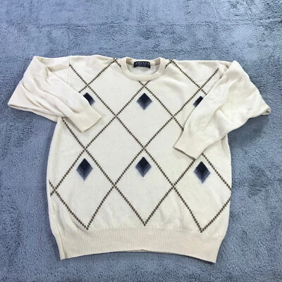 Vintage Jaeger Sweater Mens 44 Pullover Yellow VTG Scotland Lambswool a352 - Image 1 of 4