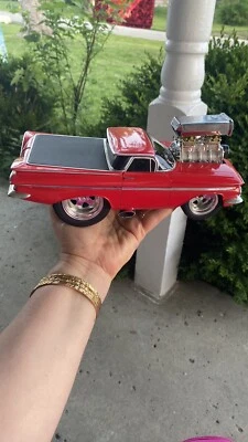1959 CHEVY EL CAMINO, MUSCLE MACHINES 1:18, PRO STREET HOT ROD, OVER BLOWN '59 - Image 1 of 4