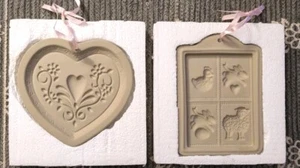 2er SET STEINGUT KEKSFORMEN #10425 HERZEN, FRÜHLING, NATUR - Bild 1 von 7