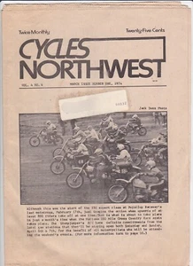 Vintage Cycles Northwest Newspaper March 1974 - WA Motocross Motorcycle Racing - Picture 1 of 2