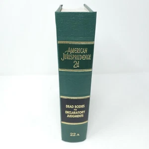 American Jurisprudence 2d State and Federal Vol 22A DEAD BODIES TO DECLARAT 1988 - Picture 1 of 8