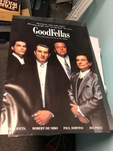 PÓSTER ORIGINAL DE LA PELÍCULA GOODFELLAS 1990 24 POR 36 PULGADAS LAS 4 HECHAS EN CANADÁ BONITO - Imagen 1 de 8