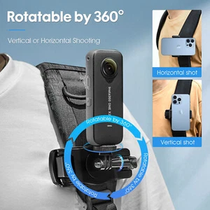 Backpack Clip Holder Mount for GoPro/Insta360/DJI OSMO Universal Action Camera - Picture 1 of 11