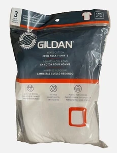 Gildan Men's 3 Pack Crew Neck T-Shirts size Large (42-44”) - Picture 1 of 3