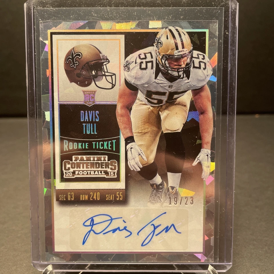 DAVIS TULL 2015 CONTENDERS CRACKED ICE ROOKIE TICKET AUTO RC #D 19/23 - Image 1 of 2