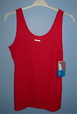 Women's Large Reebok PLAYDRY Athletic Tank Top Sleeveless Shirt Ribbed Rose Red