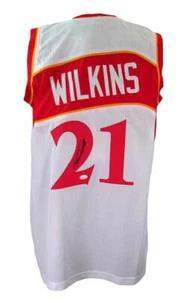 Camiseta deportiva de baloncesto personalizada autografiada de Dominique Wilkens HOF Hawks JSA 177781 - Imagen 1 de 5