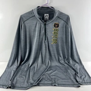 2XL Russell graue Jacke Baylor Bears 1/4 Zip Polyester Pull Over Jacket - Bild 1 von 15